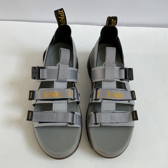 Dr. Martens Pearson Sandals Mens Sz 10 Mid Grey Element & Webbing - Picture 6 of 13